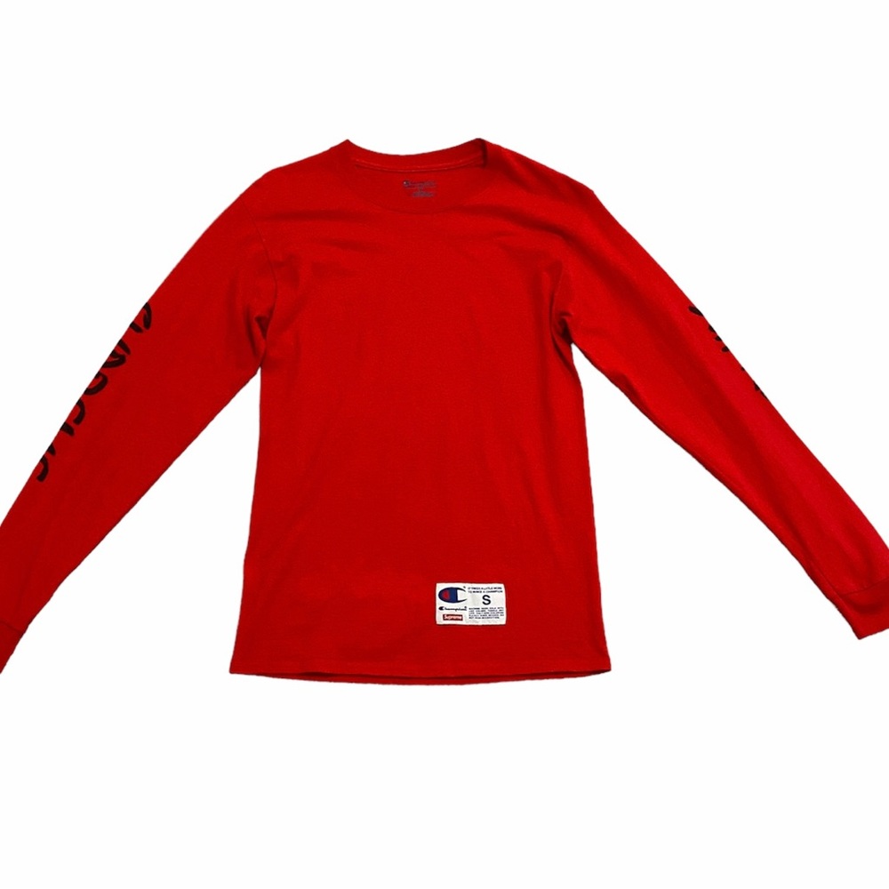 Supreme x Champion Logo Long Sleeve Tee